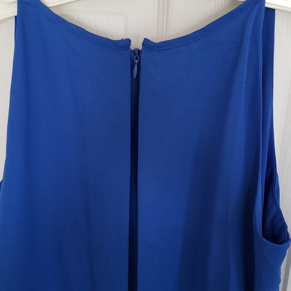 Royal Blue Sleeveless Blouse - Picture 3 of 6